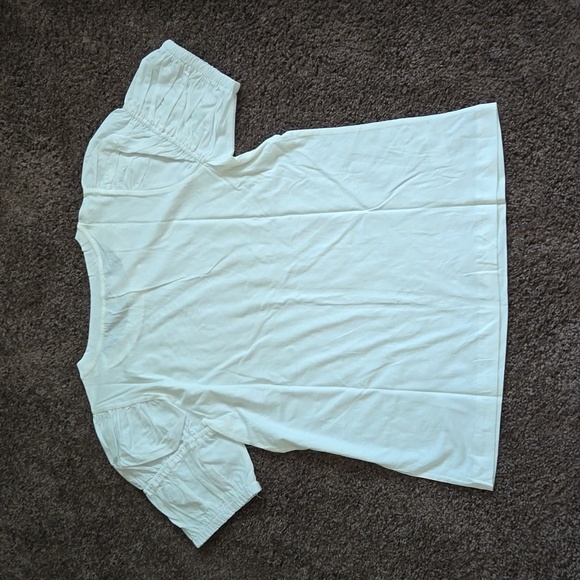 NEW Ann Taylor Loft White Puff Sleeve Top M - Picture 4 of 6